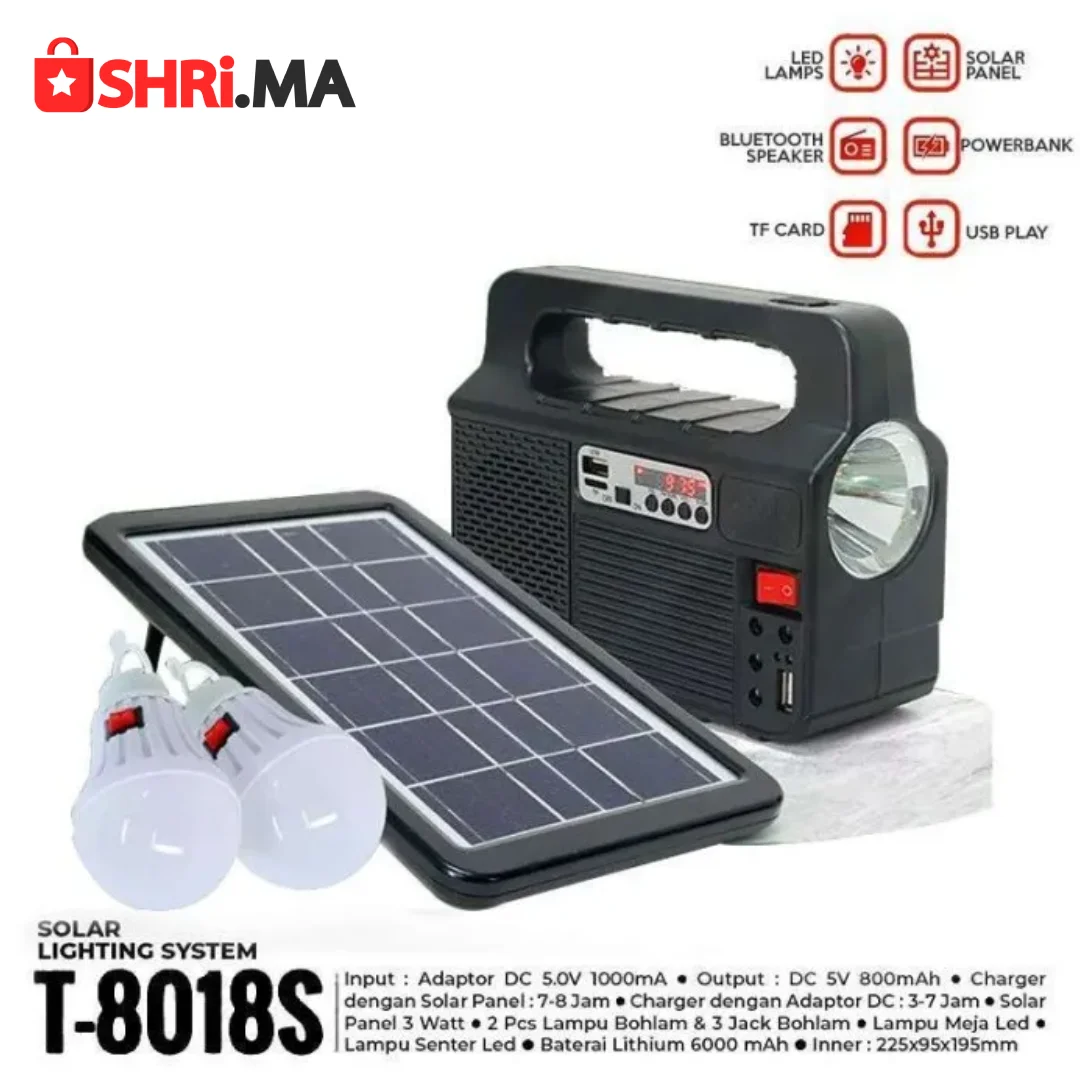 Isolar جهاز متعدد الاستعمالات: طاقة شمسية، Bluetooth، MP3، راديو ومصابيح LED