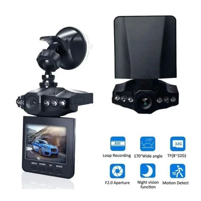 كاميرا السيارة Full HD 1080P بشاشة 2.5 بوصة – رؤية ليلية، زاوية واسعة 170°، وتشغيل أوتوماتيكي